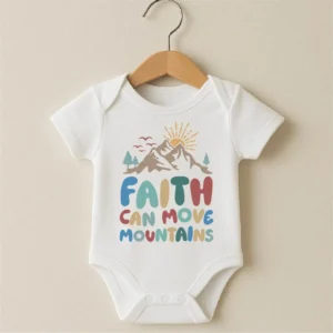 Faith Can Move Mountains - Premium Babygrow