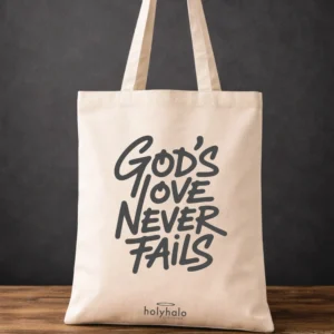 God's Love Never Fails - Bible Tote Bag
