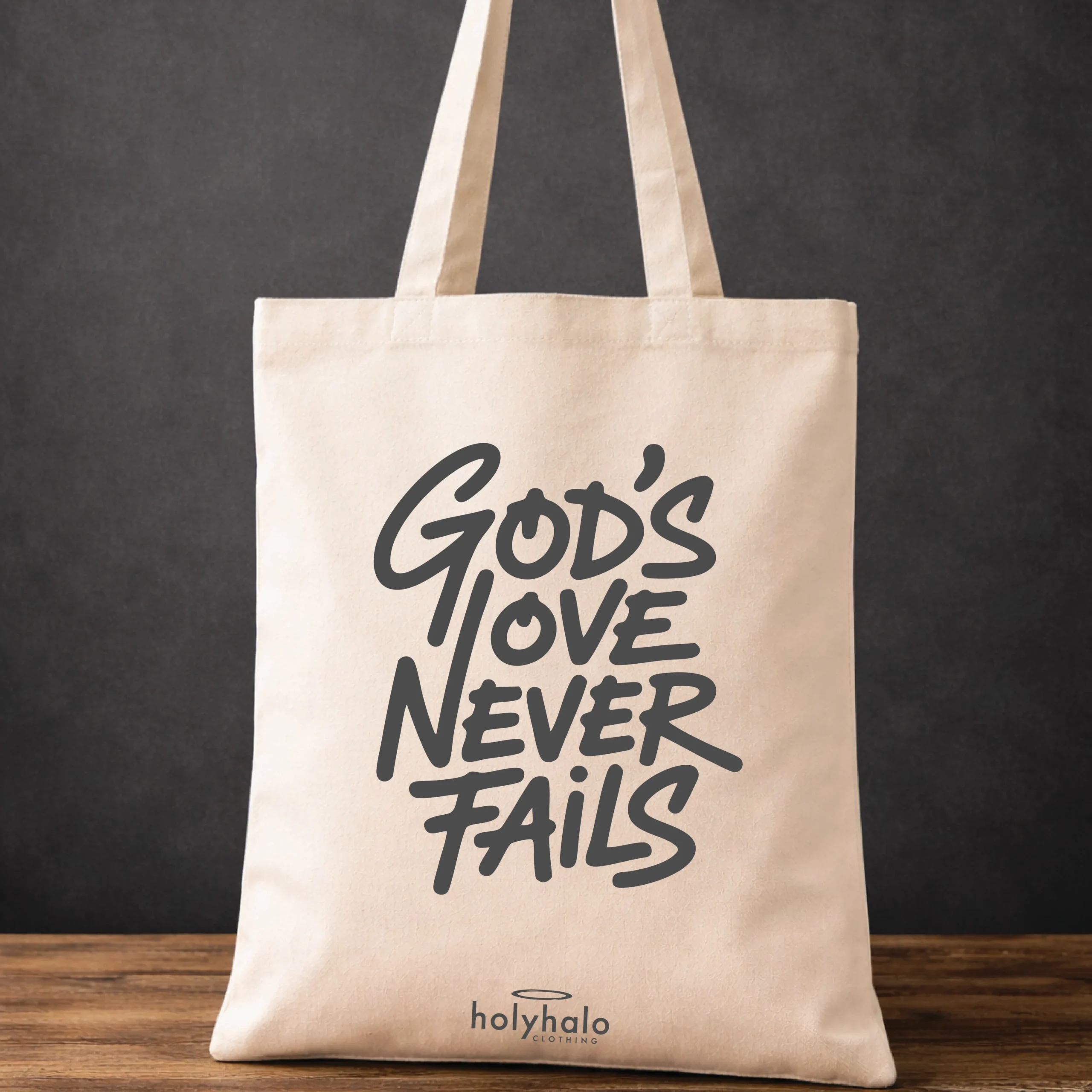 God's Love Never Fails - Bible Tote Bag