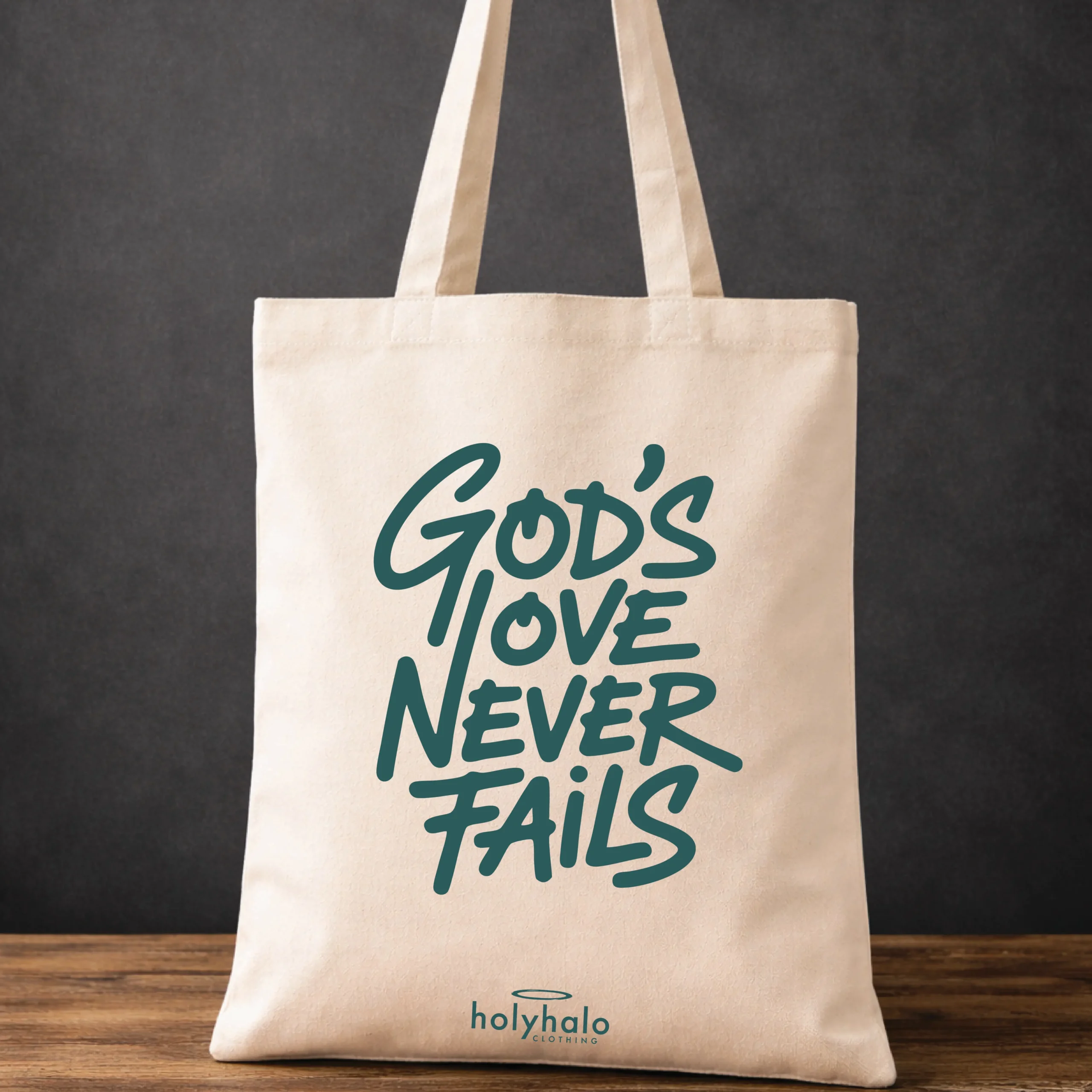 God's Love Never Fails - Bible Tote Bag - Image 3