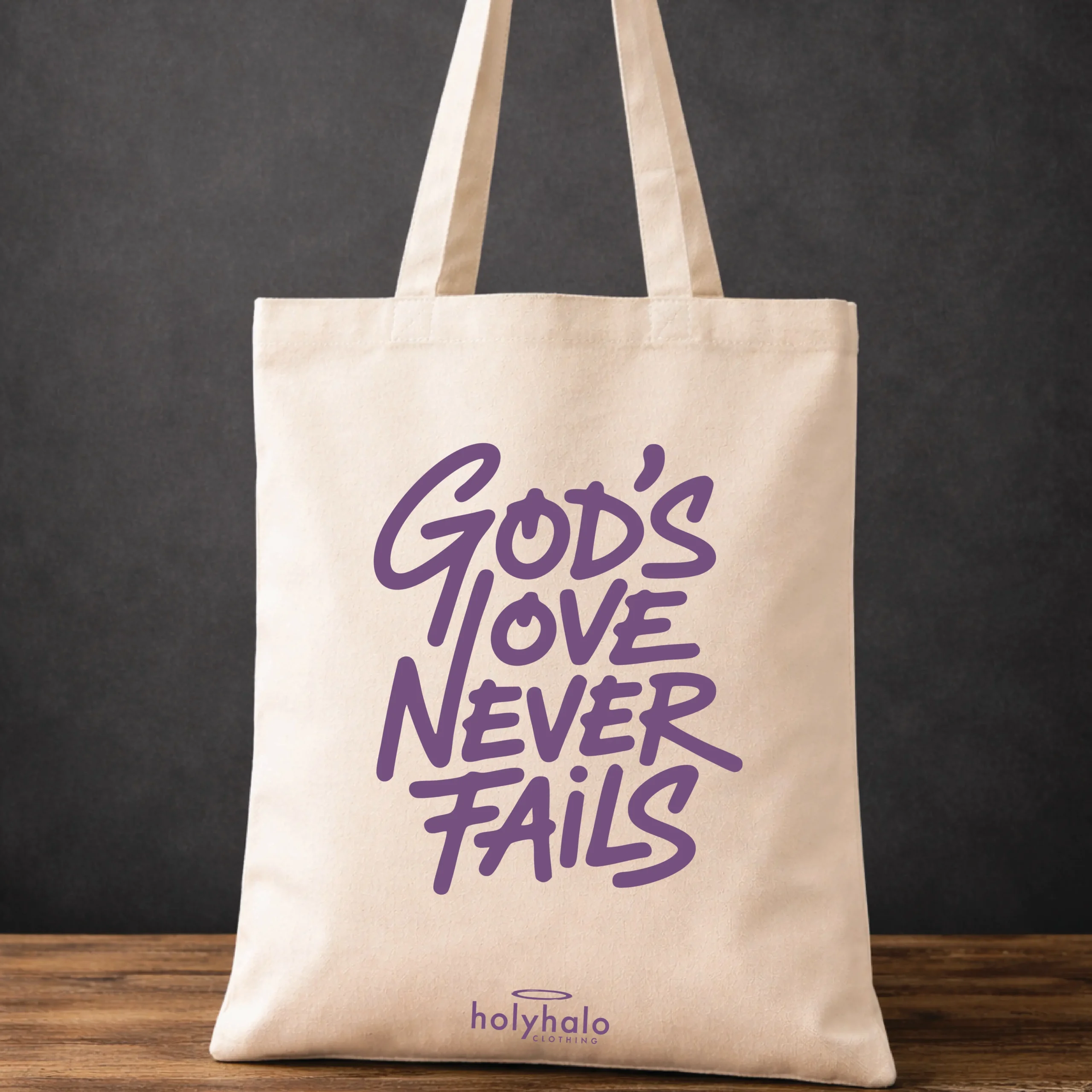 God's Love Never Fails - Bible Tote Bag - Image 4